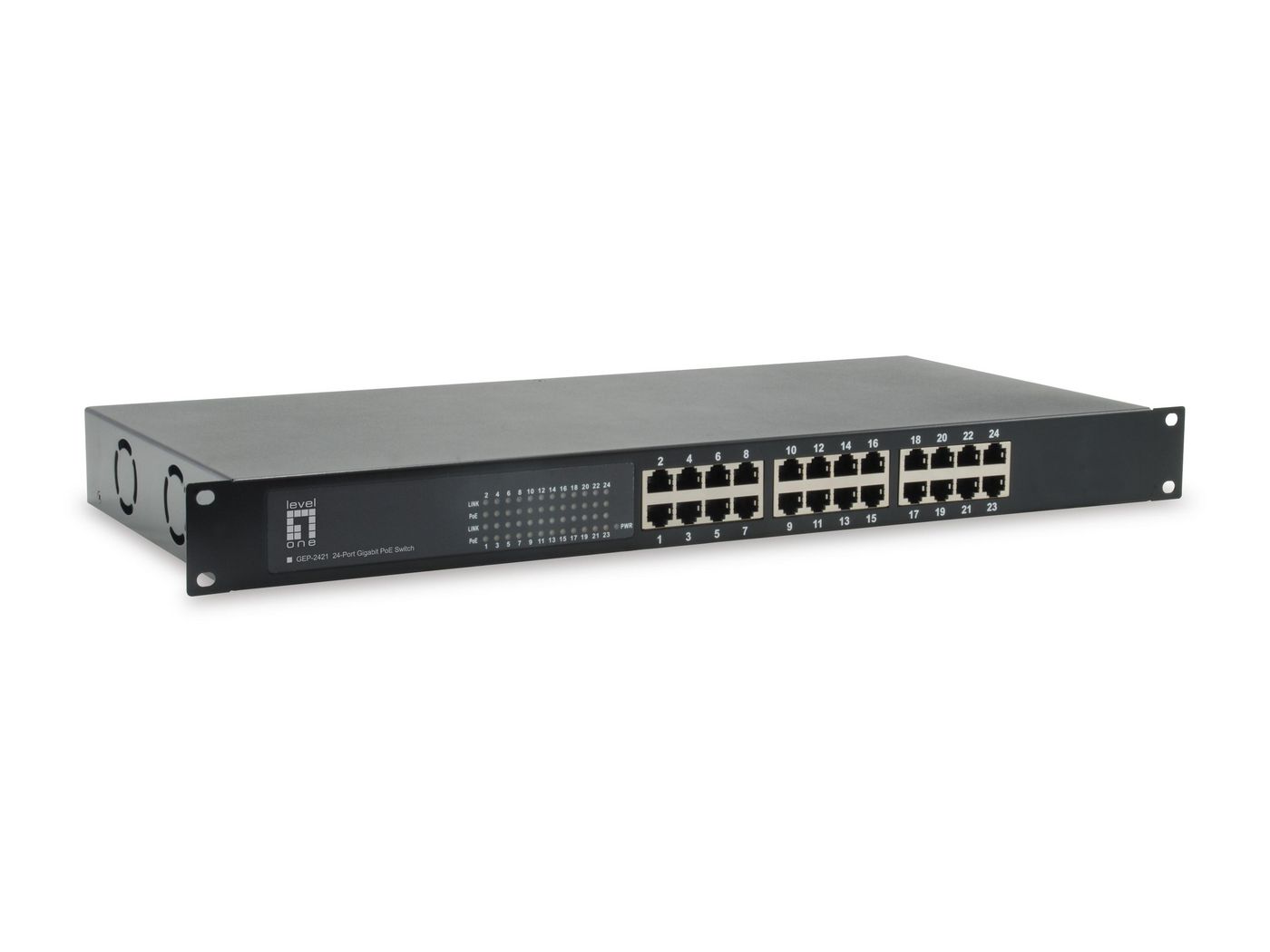 LEVEL ONE LevelOne Switch 48,3cm 24x GEP-2421W500 Gbps 802.3af/at PoE