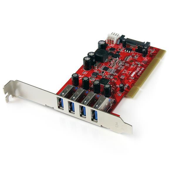 STARTECH.COM 4 Port USB 3.0 PCI Schnittstellenkarte- PCI SuperSpeed USB 3.0 Controller Karte