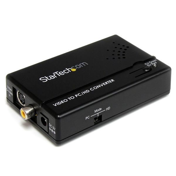 STARTECH.COM Composite und S-Video auf VGA Video Konverter mit Scaler - VGA zu RCA (YPbPr) Adapter -