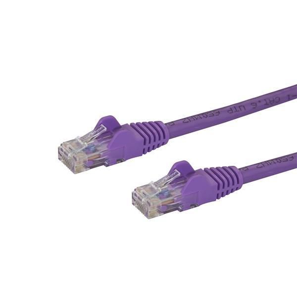 STARTECH.COM 0,5m Cat6 Snagless RJ45 Ethernet Netzwerkkabel - Lila - 50cm Cat 6 UTP Kabel