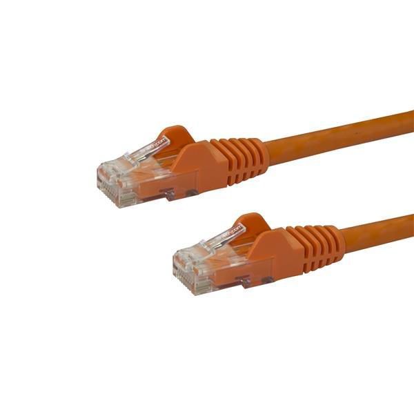 STARTECH.COM 0,5m Cat6 Snagless RJ45 Ethernet Netzwerkkabel - Orange - 50cm Cat 6 UTP Kabel