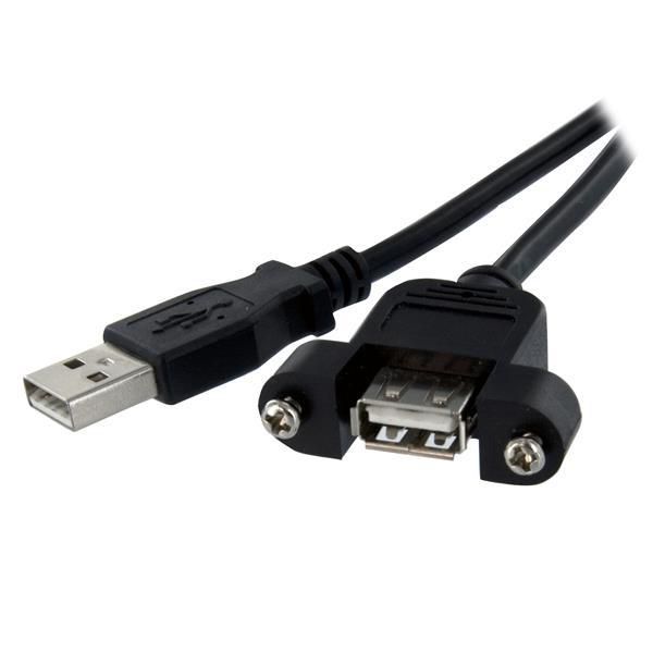STARTECH.COM 90cm USB A Blendenmontage Kabel Bu/St - USB Verlängerungskabel - Einbaubuchsen Kabel Ve