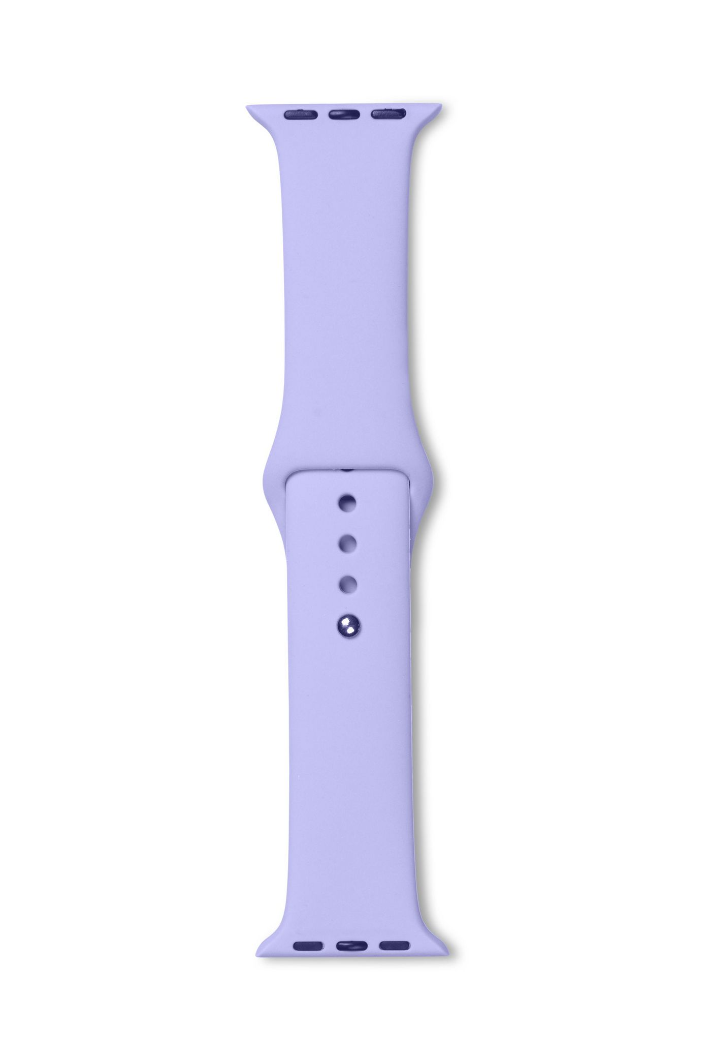 Apple Watch Silicone Strap Color: Pale Purple. Width: 44
