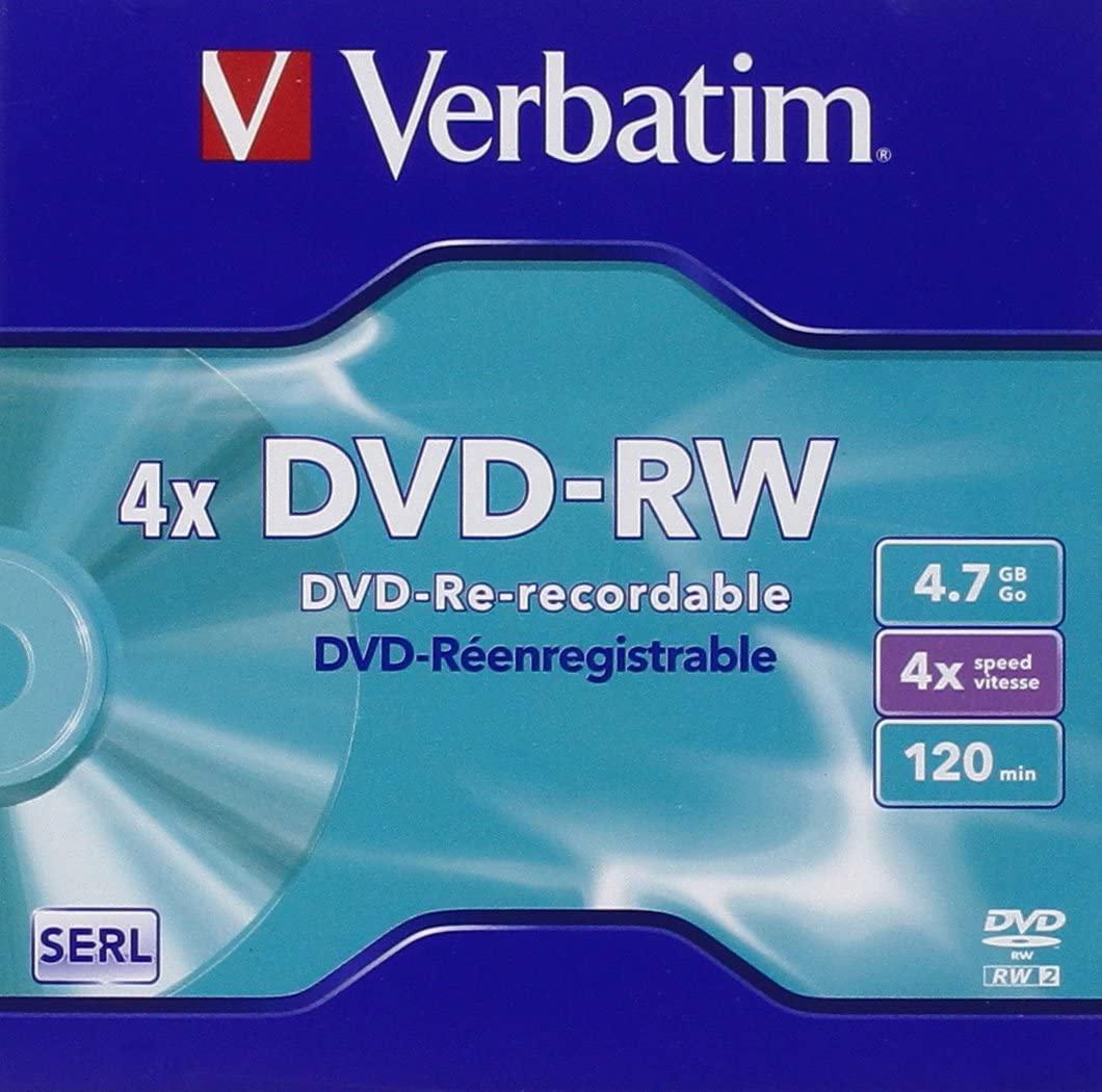 Verbatim 43285 DVD-RW 4x, Data 4.7GB Branded 