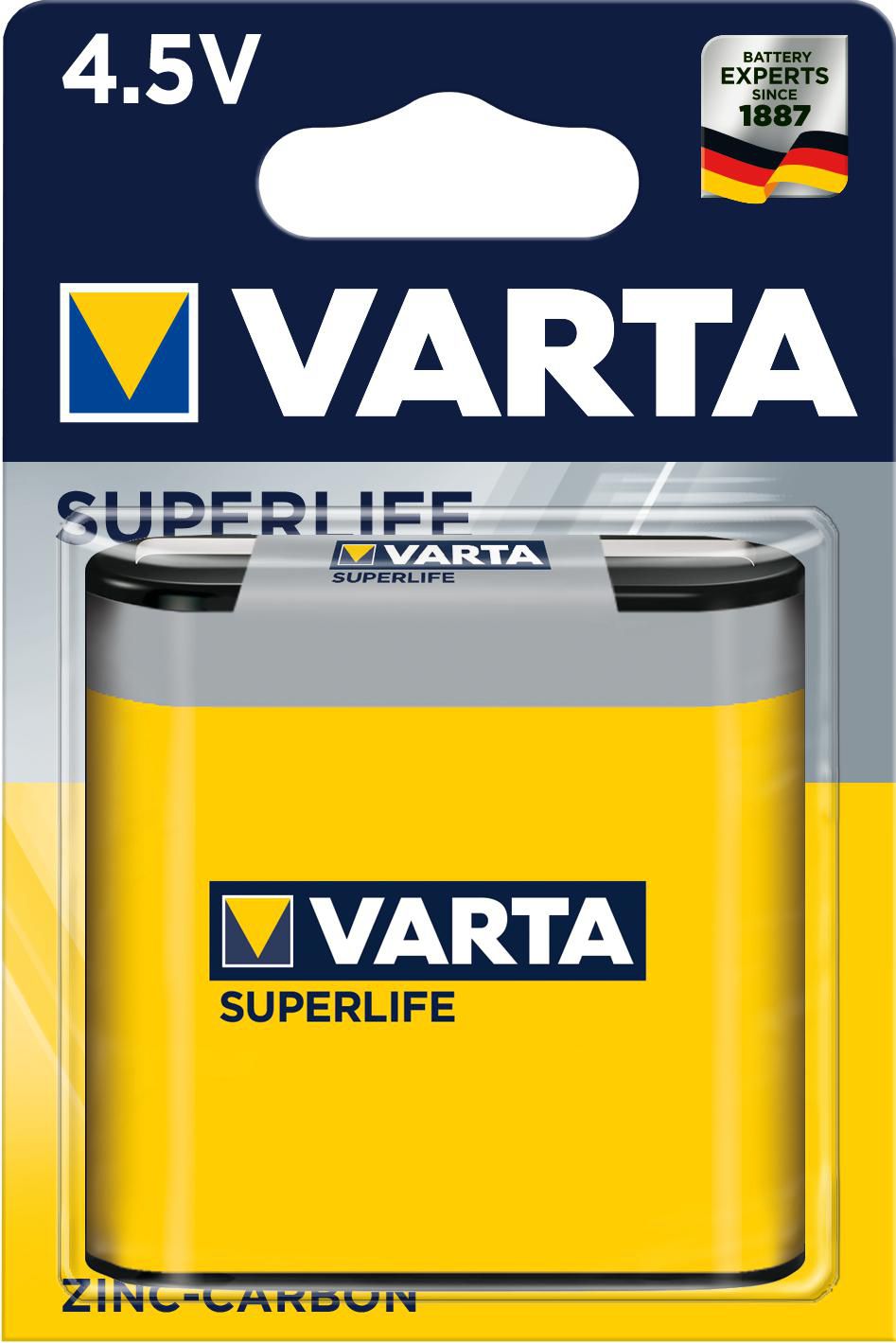 Varta 02012 101 411 02012_101_411 Batterie Zink-Kohle, Block, 