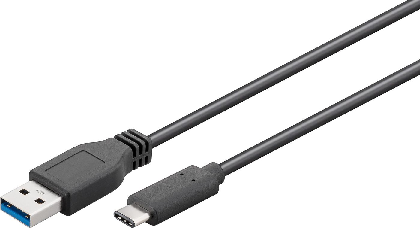USB3.1CA1, MicroConnect USB-C Gen1 - USB3.0 A, 1m Cable, 10 Gbit/s