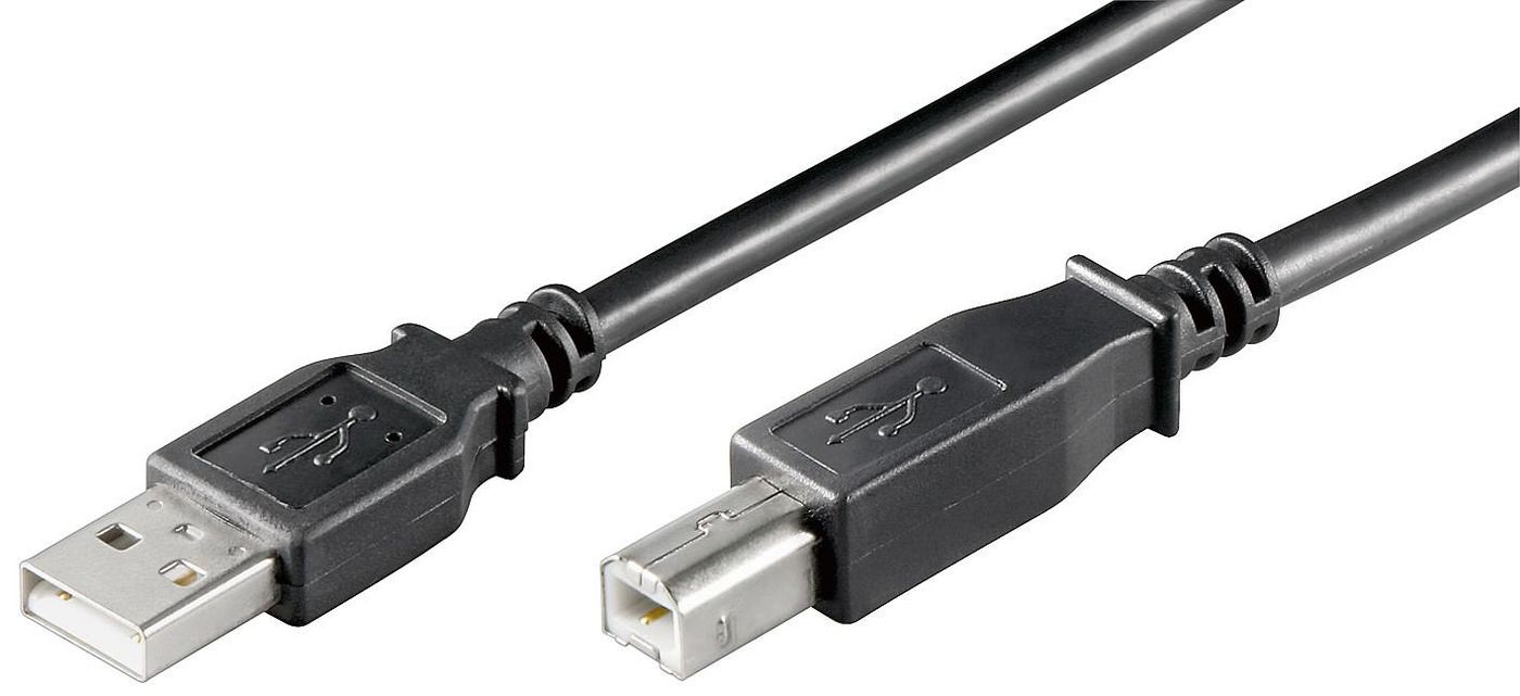 MICROCONNECT USB2.0 A-B M-M 0,1m BLACK
