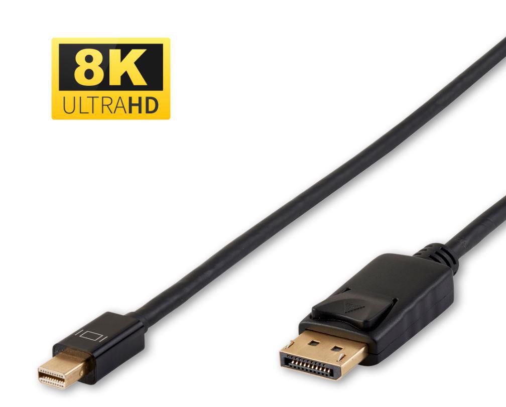 Mini DisplayPort To DisplayPort Cable 8k 1m