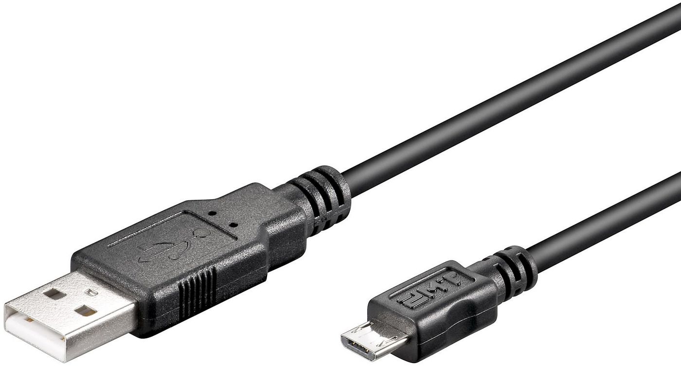 MICROCONNECT Micro USB Cable, Black, 0.6m
