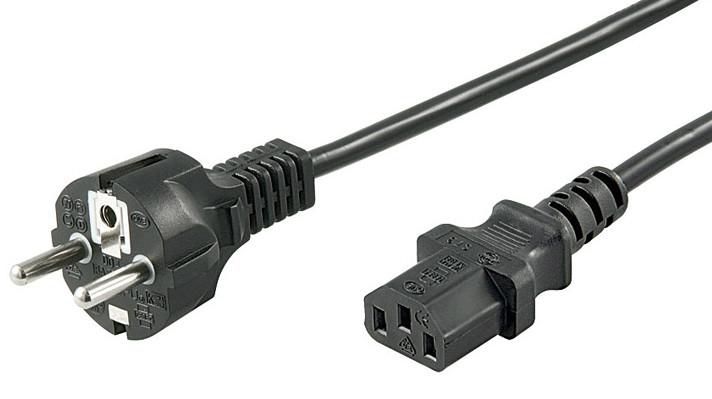 Power Cord Cee 7/7 - C13 1.8m Black