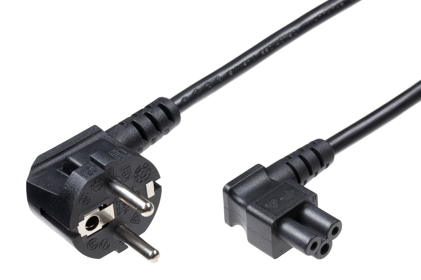 Power Cord Notebook 1.8m Blackwith Angled Cee7/7-c5