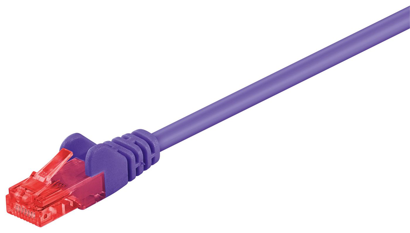 MICROCONNECT U/UTP CAT6 0.25M Purple PVC