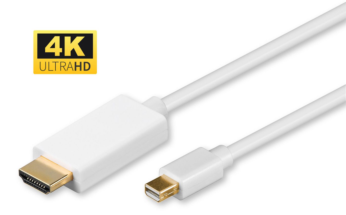 MICROCONNECT MDPHDMI1-4K 1m Mini DisplayPort HDMI Type A (Standard) Weiß Videokabel-Adapter