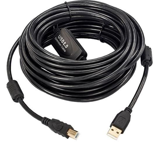 MICROCONNECT USBAB20B-ACTIVE USB Kabel 20 m 2.0 USB A USB B Schwarz (USBAB20B-ACTIVE)