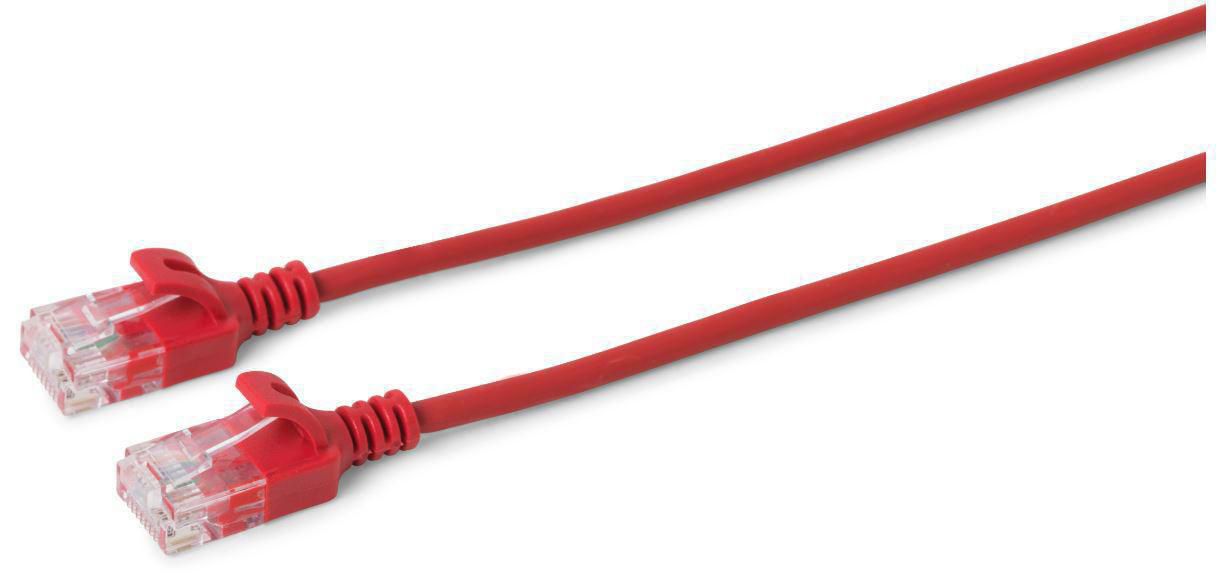 Microconnect V-UTP601R-SLIM cavo di rete Rosso 1 m Cat6 U/UTP [UTP] (U/UTP CAT6 1M Red Slim, - Unshielded Network Cable, - PVC,