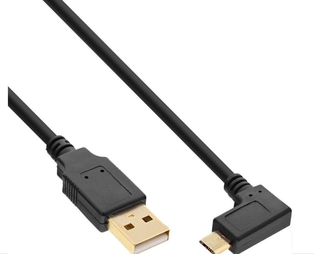 Micro USB Cable, Black, USB A - Micro USB B 5p - 0.5m