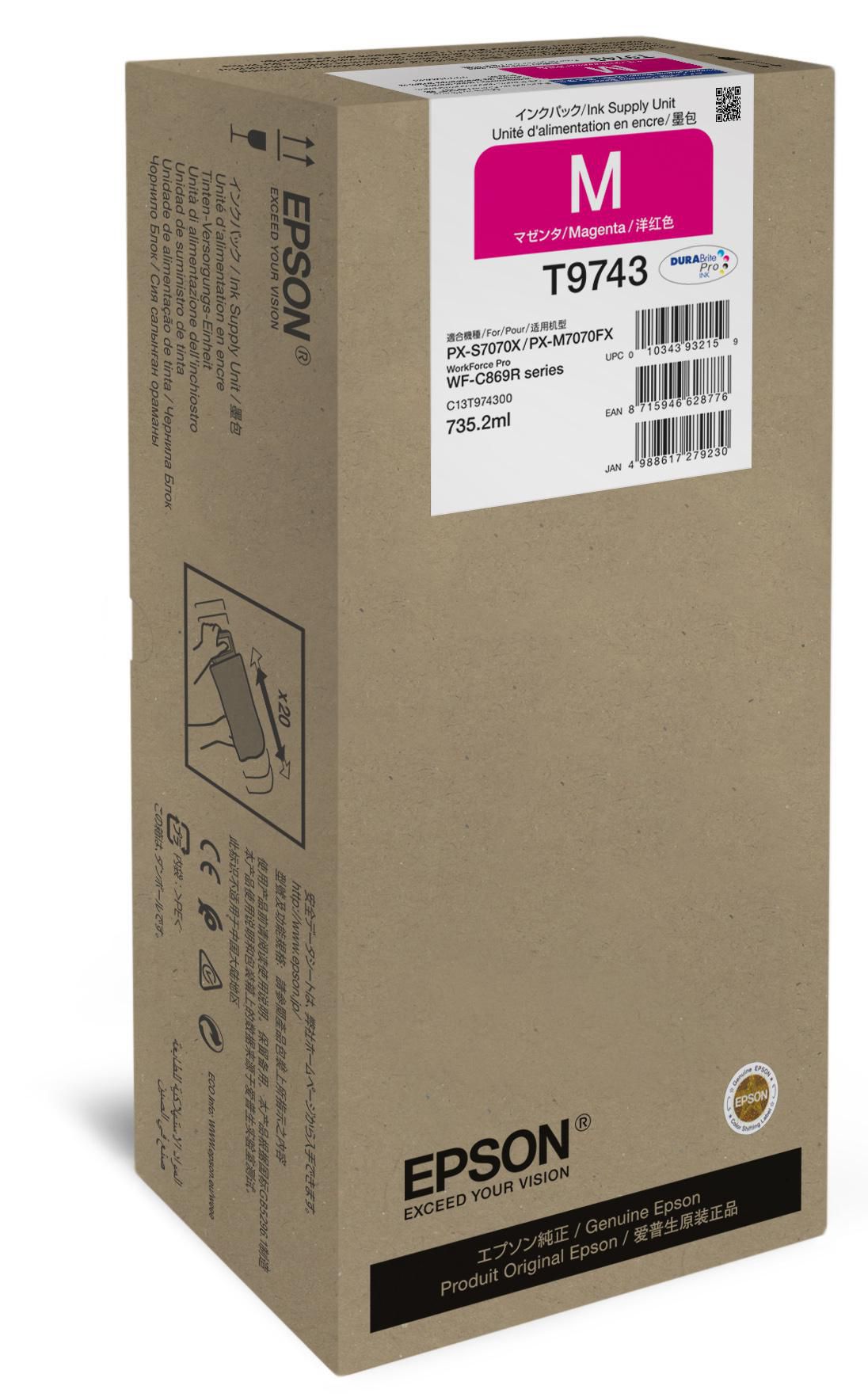 Epson C13T974300 W125875598 Magenta XXL Ink Supply Unit 