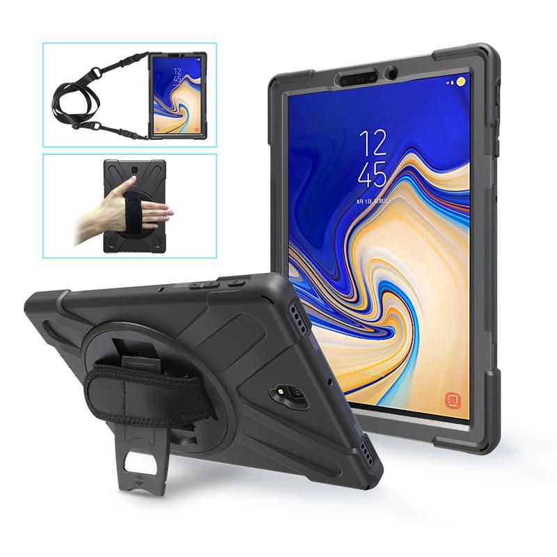 ESTUFF Defender Case - Hintere Abdeckung für Tablet - widerstandsfähig - Silikon, Polycarbonat - Sch