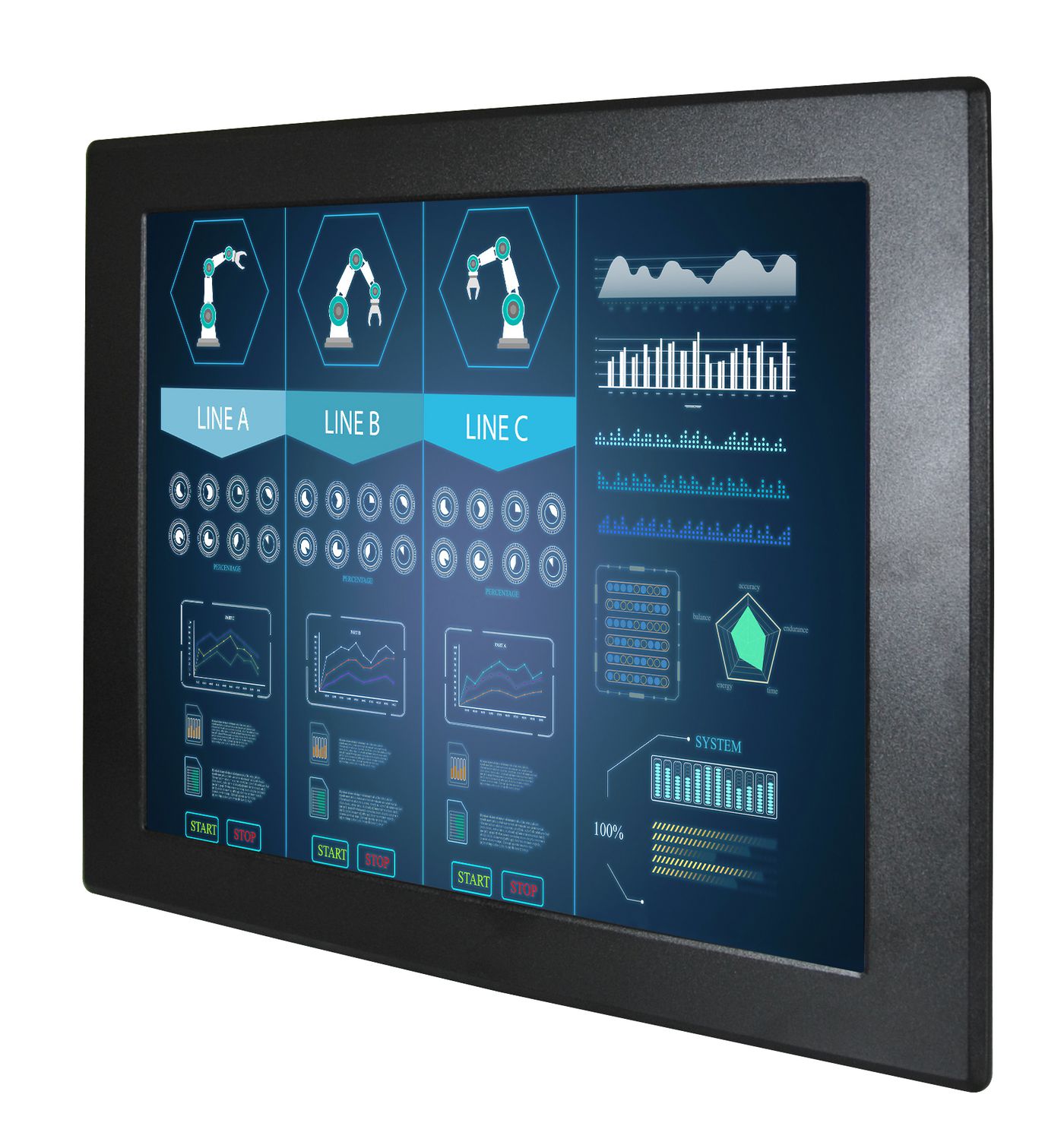 Winmate R19L300-IPA3WTPATR R19L300-IPA3WT/PAT/R 19 Wide Temperature Range LCD 