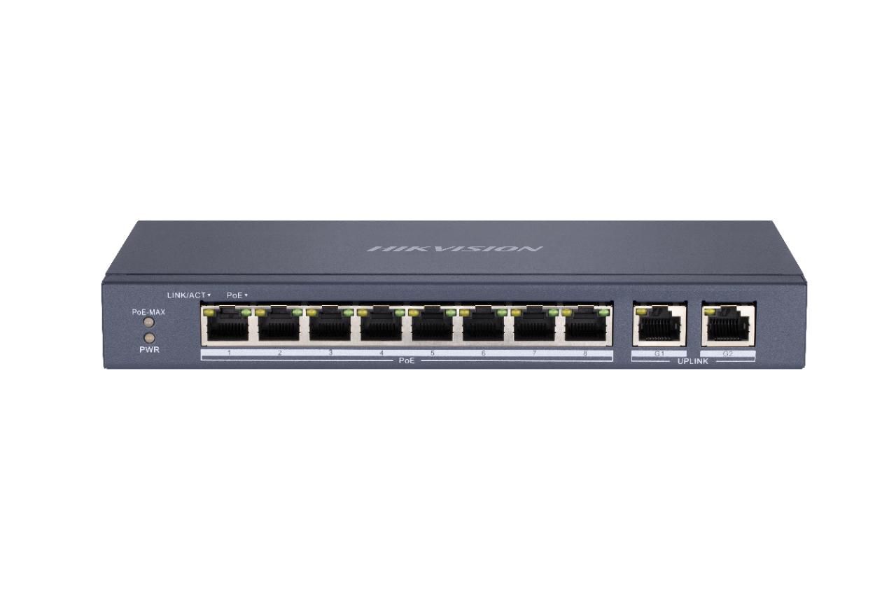 8-port 10/100 Unmanaged Poe Switch + 2 Uplink