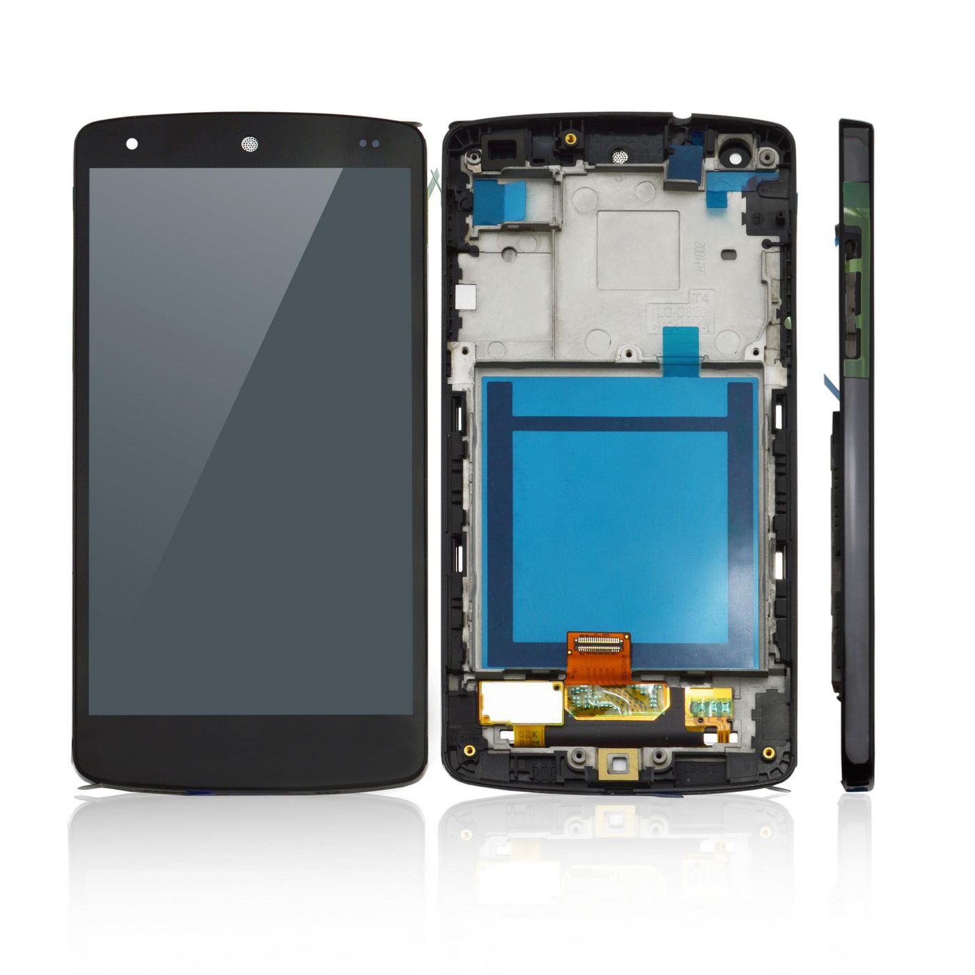LCD Screen and Digitizer with - Frame Assembly White for LG - Nexus 5 D820 Digitizer with Frame Assembly White - Warranty: 12M