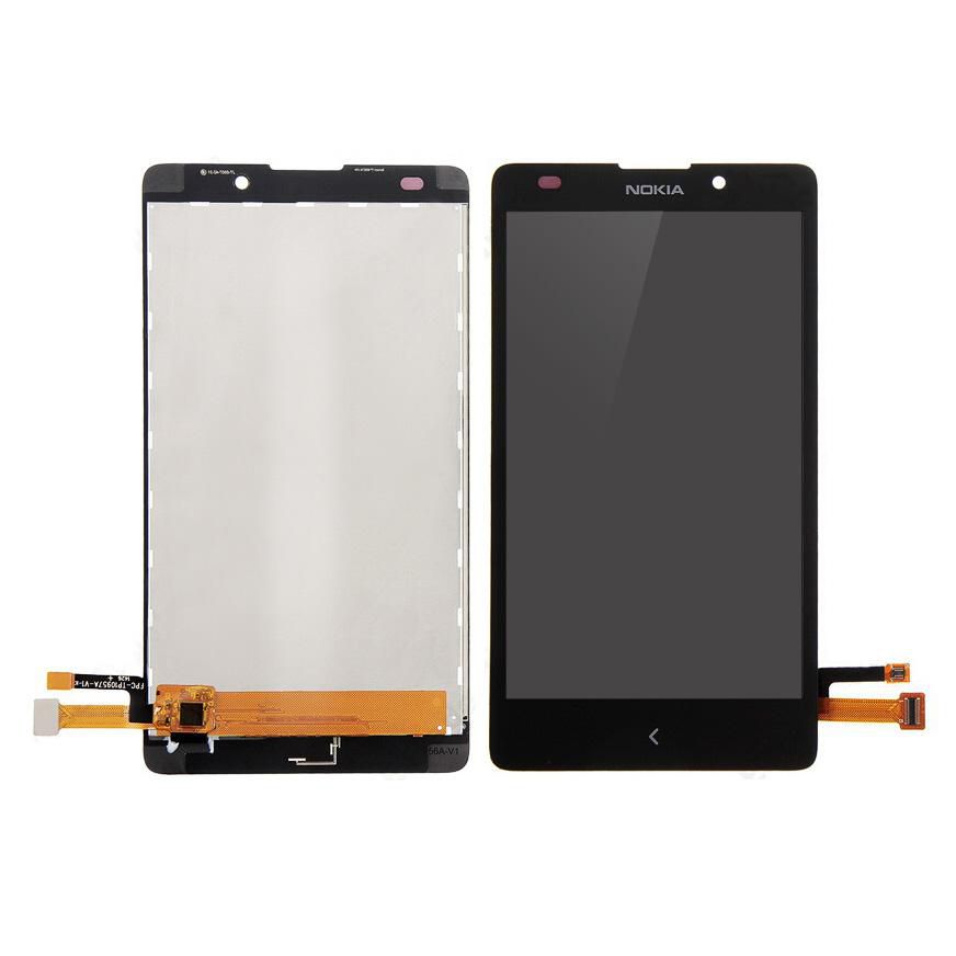LCD Screen and Digitizer - Assembly Black for Nokia XL - Digitizer Assembly Black - Warranty: 12M