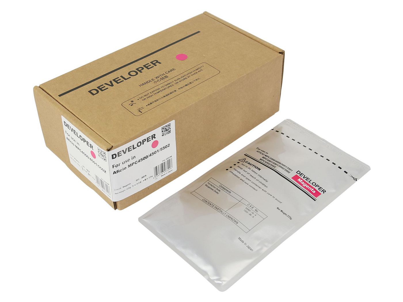 Magenta Developer - chemical Ricoh Aficio - MPC3500, 4500, 3001, 3501, 4501, 5501, 3002, 3502, 4502, 5502 - Warranty: 12M