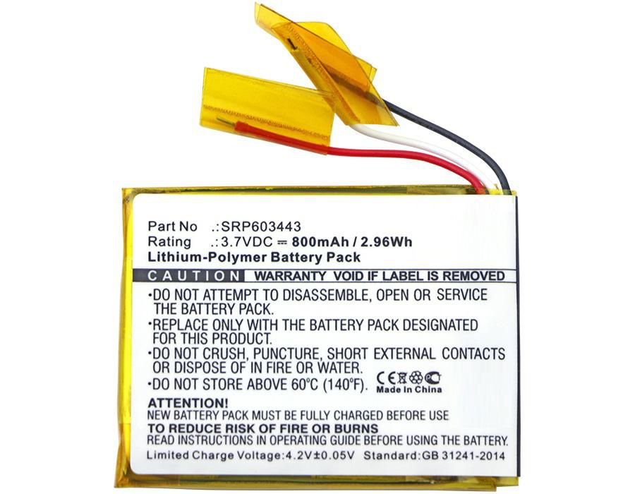 Battery 2.96Wh Li-Pol 3.7V 