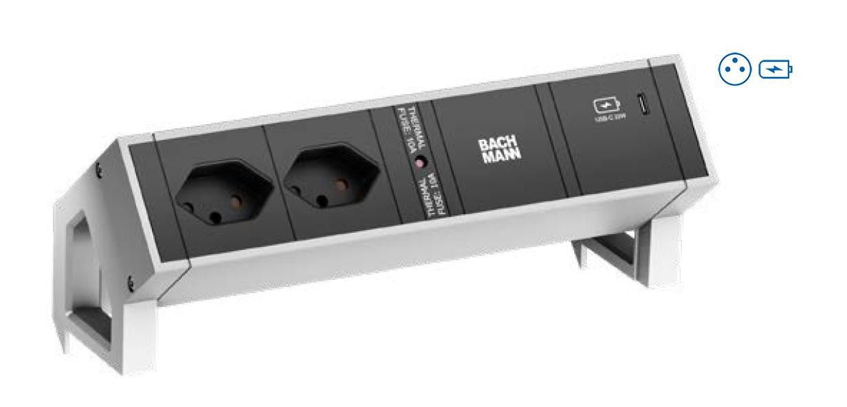 DESK2 2xUTE 1xUSB C 60W 0,2m - 902.922