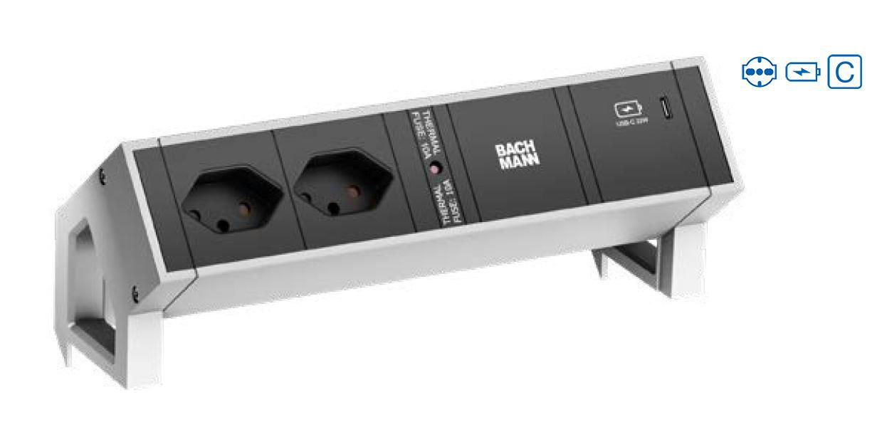 DESK2 2xP40 1xUSB C 30W 1xCM - 902.930