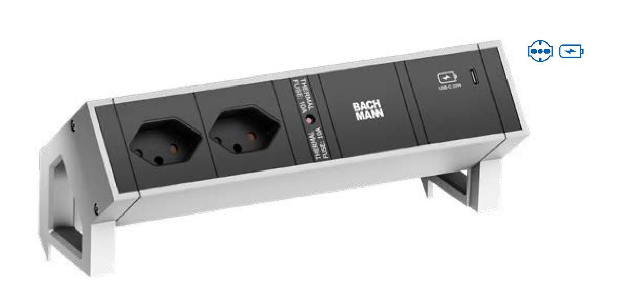 DESK2 2xP40 1xUSB C 30W 0,2m - 902.927