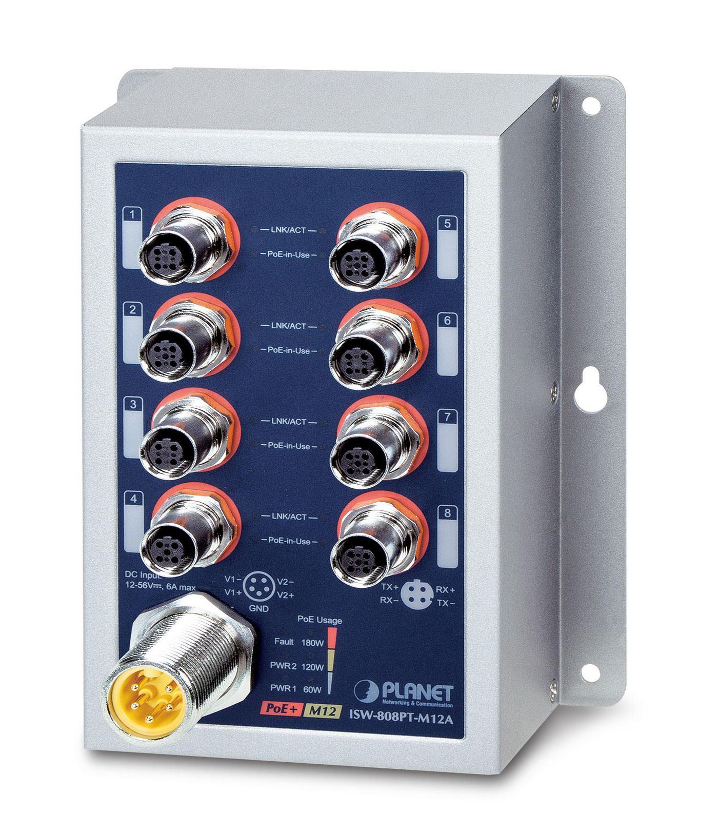 IP50 Ind 8-P 10/100TX M12 