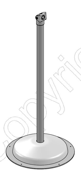 Floor stand, SP2 1000mm with 