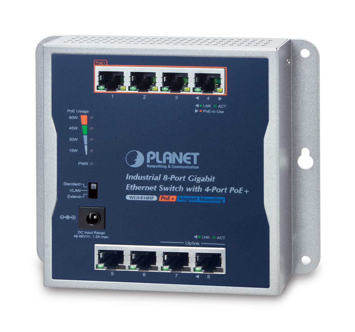 Planet WGS-814HP W125745015 P30 Industrial 8-Port 
