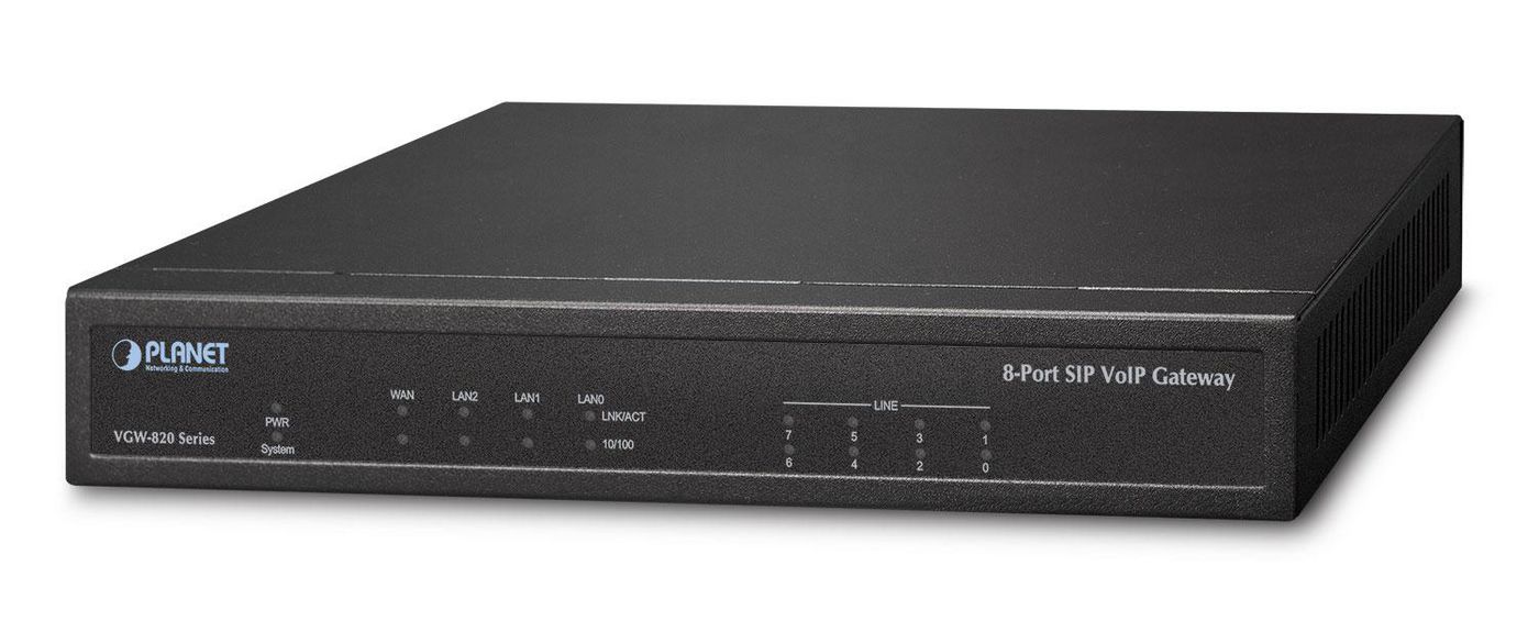 Planet VGW-820FS W125832722 8-Port SIP VoIP Gateway 
