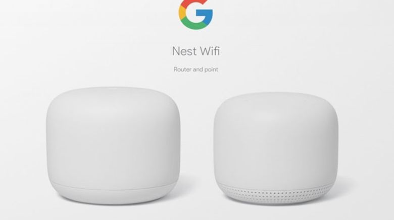 GOOGLE Nest Wifi Router and Point snow