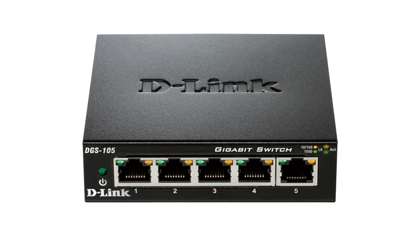 D-Link DGS-105GLE W125906615 5-Port Gigabit Ethernet Metal 