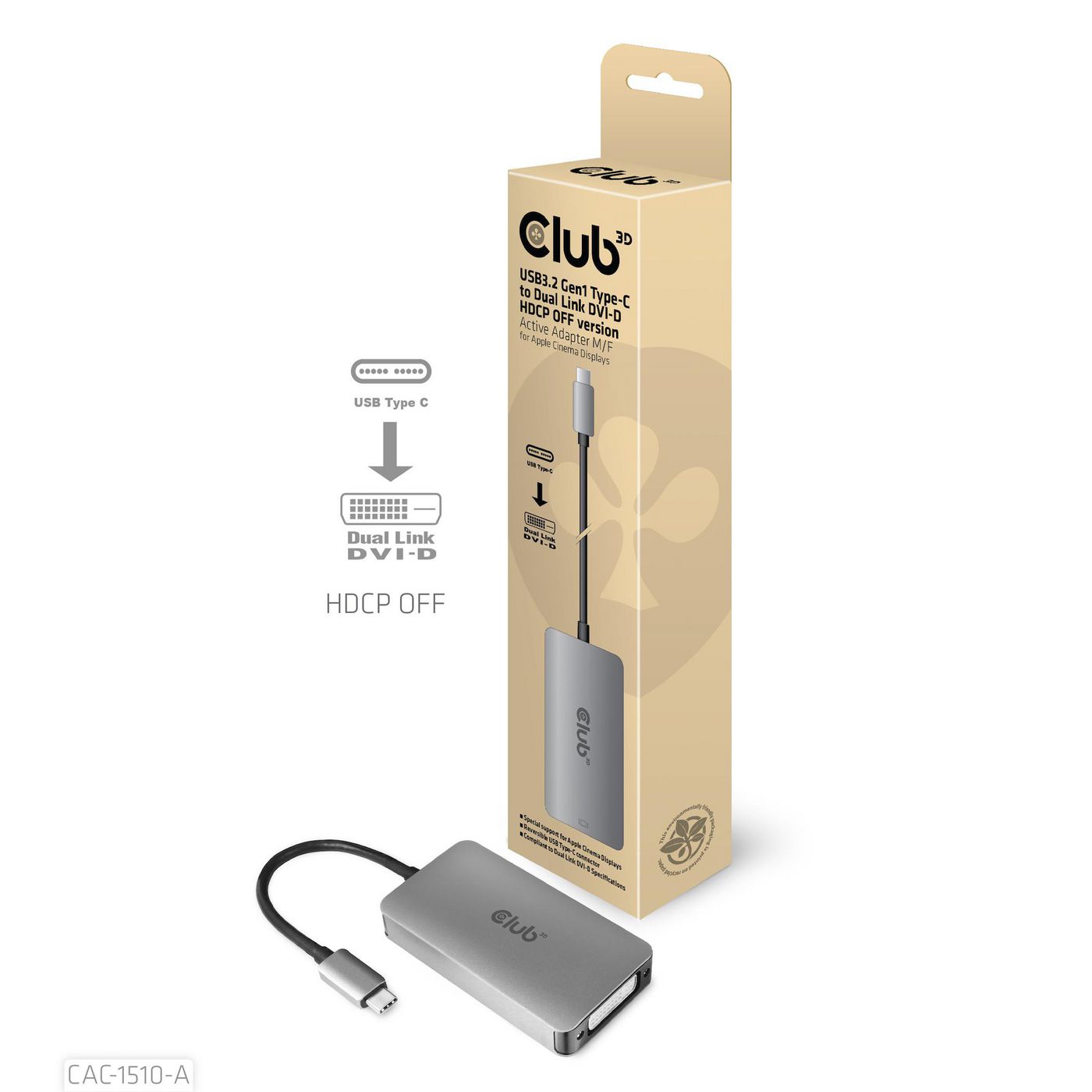 Club3D CAC-1510-A W125985923 USB3.2 Gen1 Type-C auf Dual 