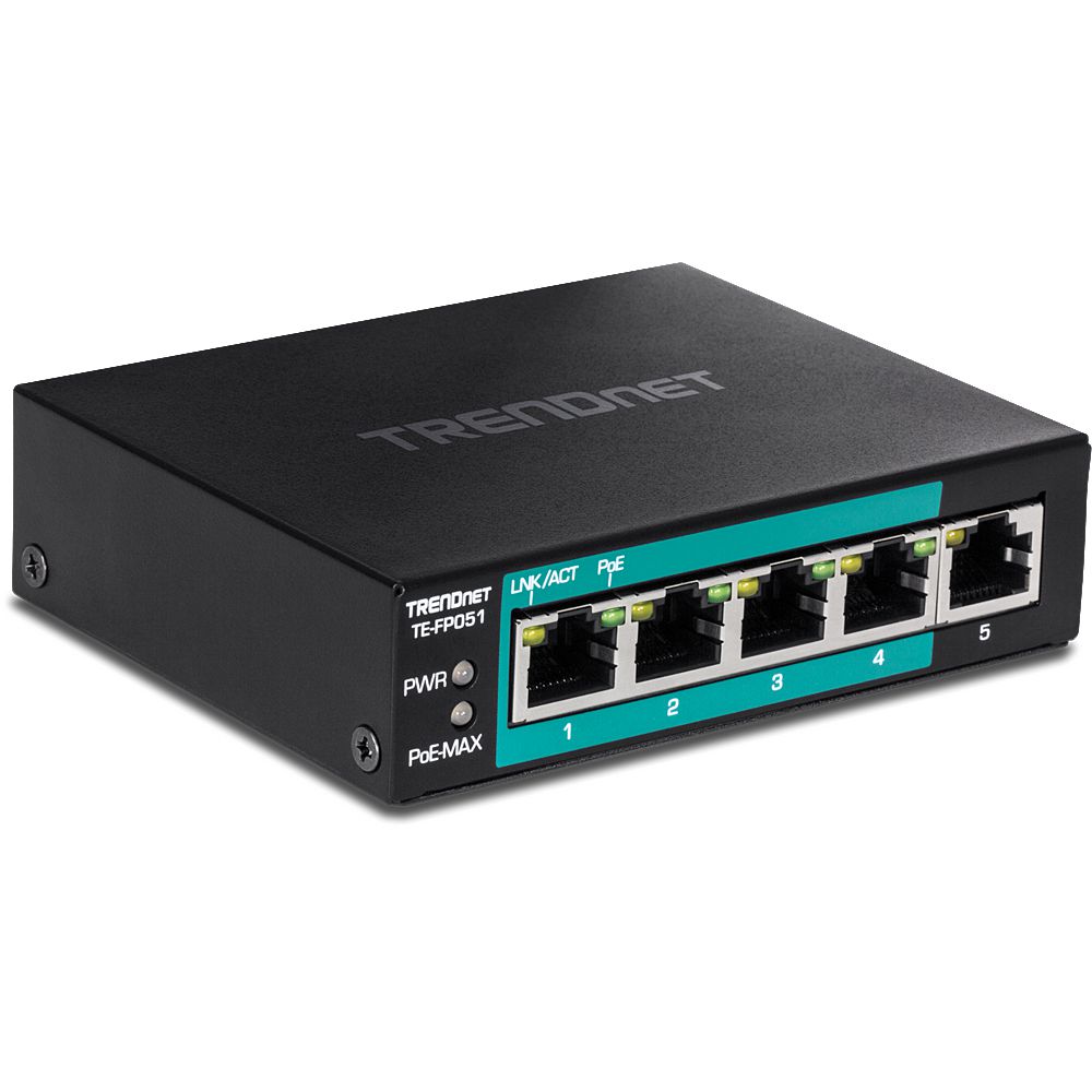 TRENDnet TE-FP051 W125923360 5-Port Fast Ethernet Long 