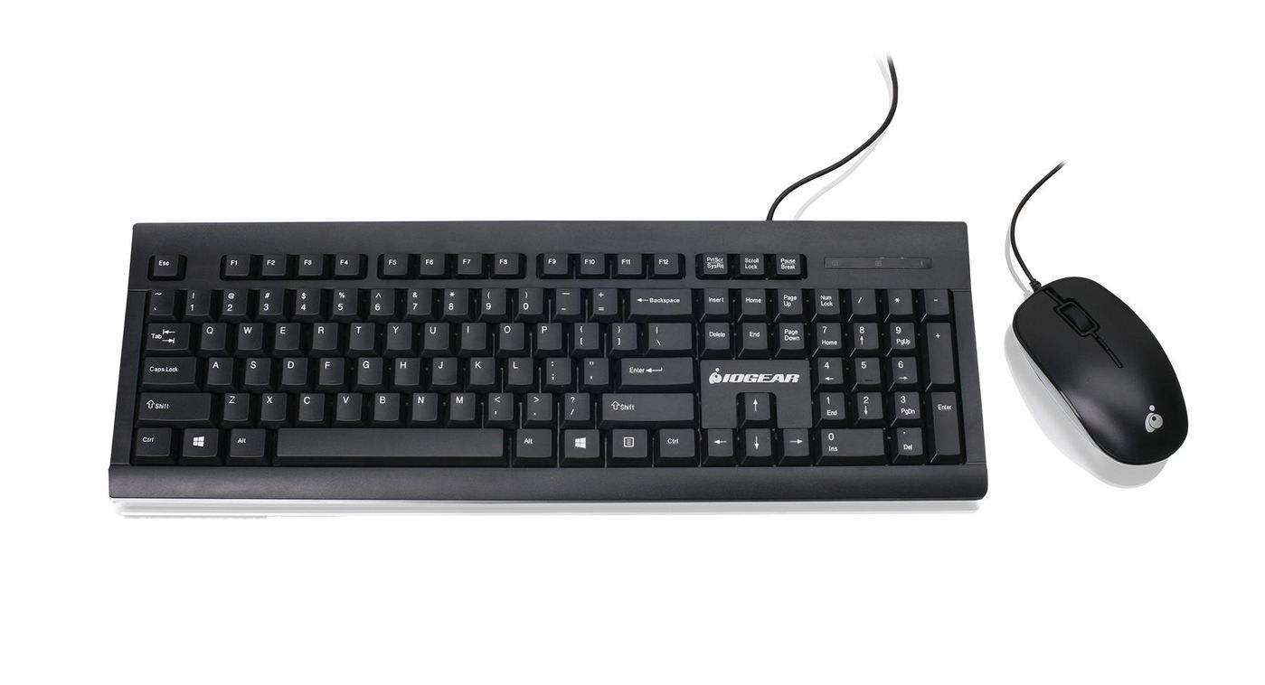 IOGEAR GKM513B W126004034 104-Key Keyboard and Mouse 
