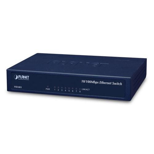 Planet FSD-803-UK 8-P 10100Mbps Fast Ethernet 