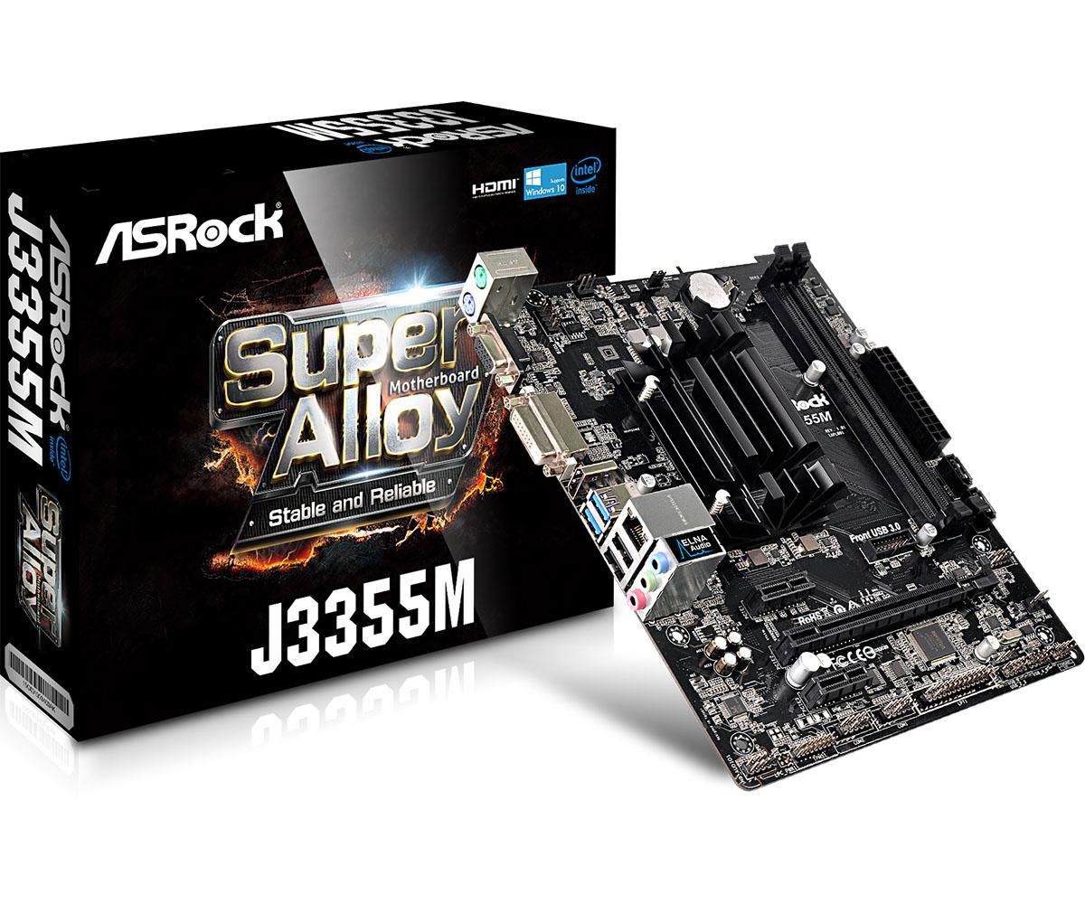 Asrock 90-MXB460-A0UAYZ J3355M Intel J3355 CPU M-ATX 