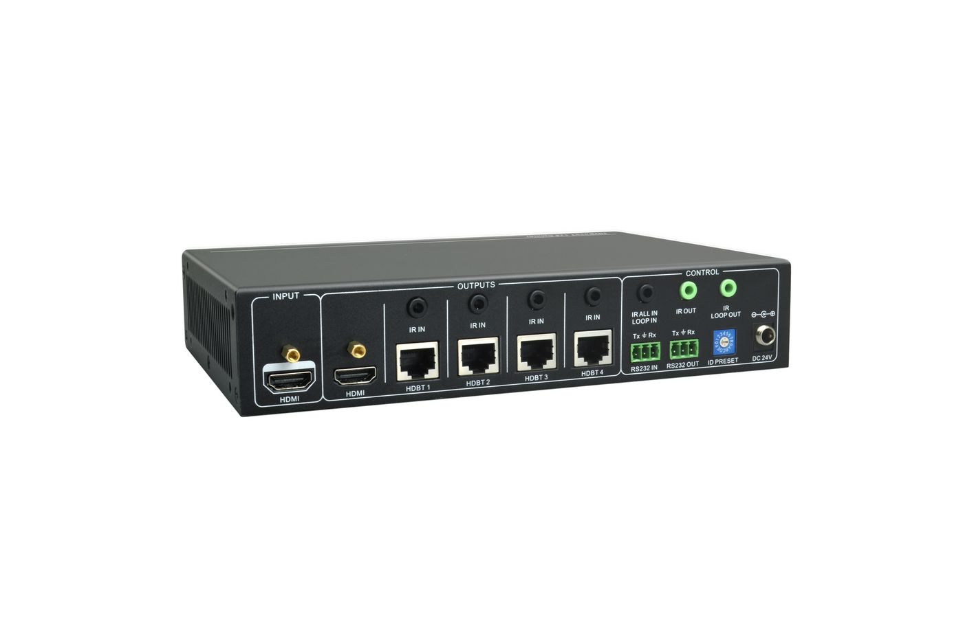HDBT splitter 1x4 with loop