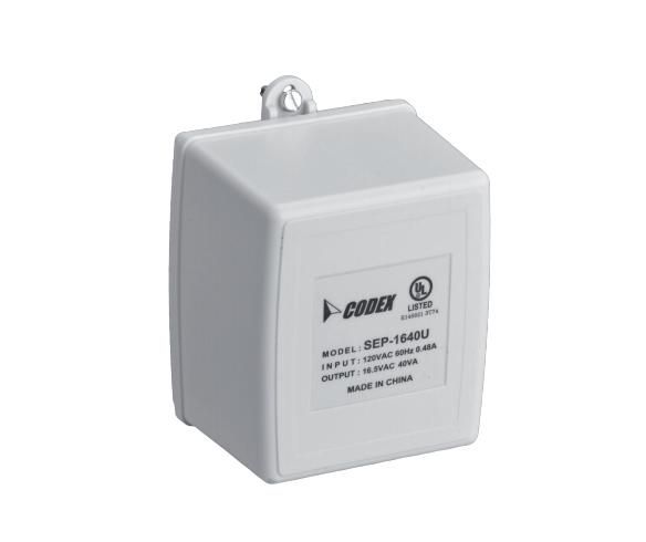 120Vac transformer 16Vac 40VA