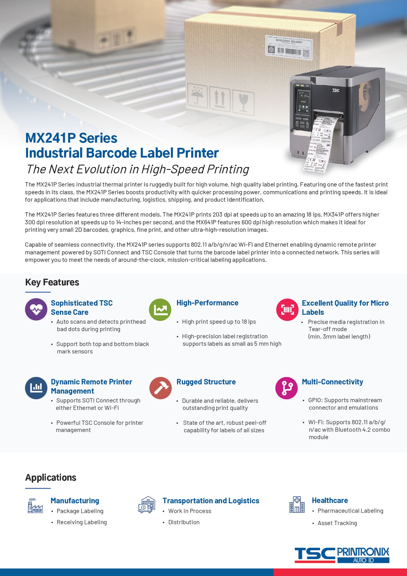 MX241P TT Label Printer 203