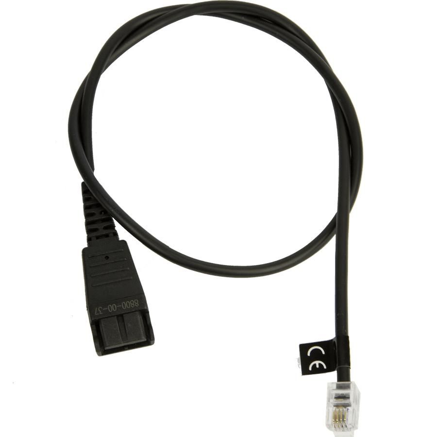Jabra 8800-00-37 QD cord, straight, mod plug 6 
