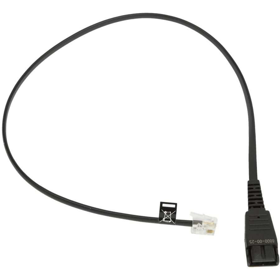 Jabra 8800-00-25 QD cord, straight, mod plug 