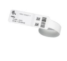Zebra 10035439K cinturino da polso Bianco Braccialetti da ospedale (Wristband Polyester - 1x7.9375in 25.4x201.6mm DT - Infant W