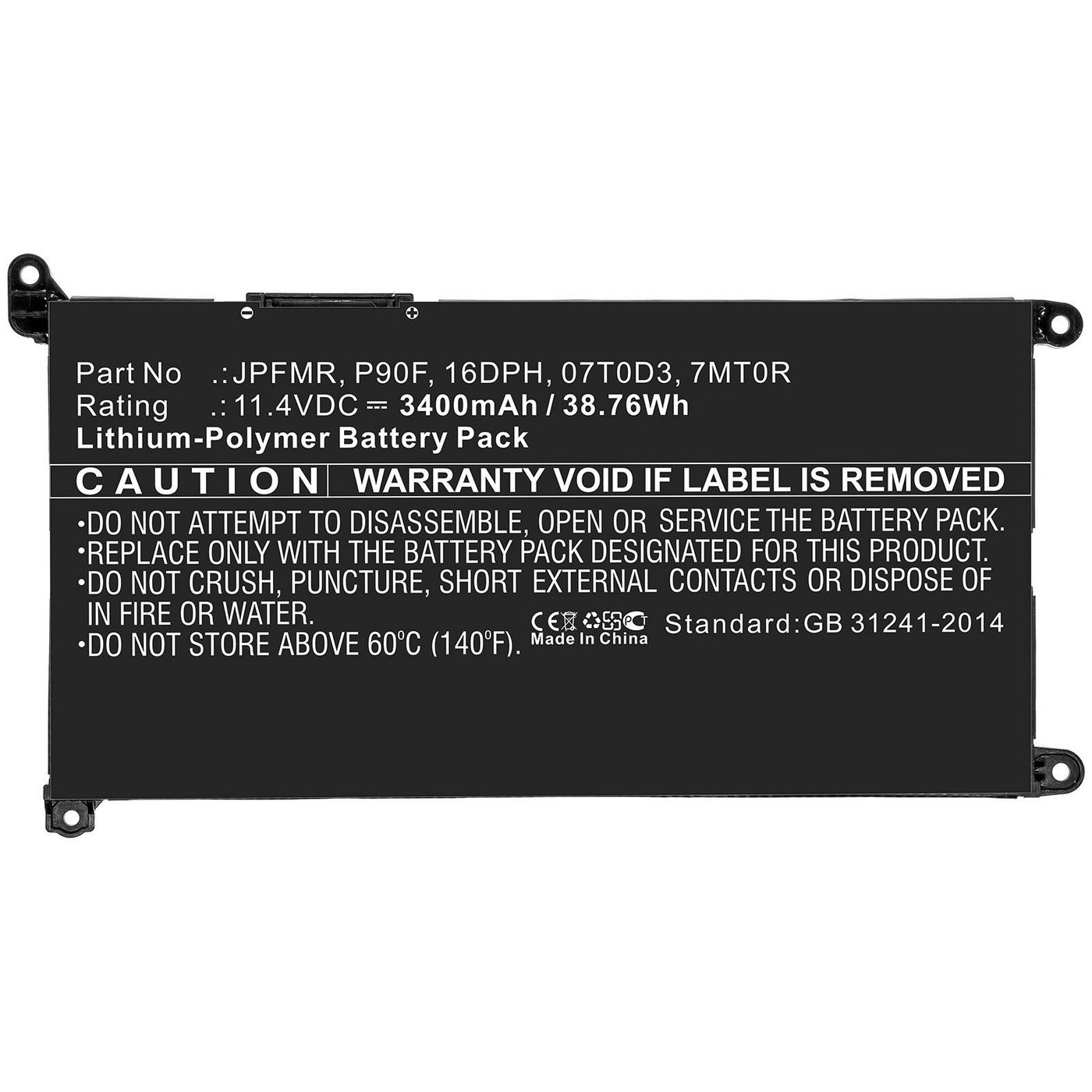 CoreParts MBXDE-BA0219 W125993420 Laptop Battery for Dell 