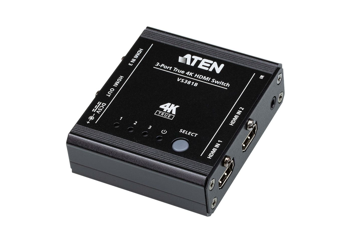 Aten VS381B-AT W125985380 3-Port True HDMI Switch with 